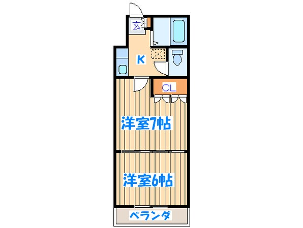 イ－グルハイツ萩野町の物件間取画像